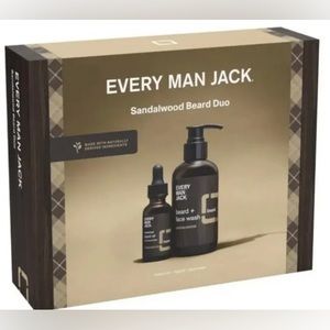 Every Man Jack Sandalwood Beard Duo Gift Set NIB